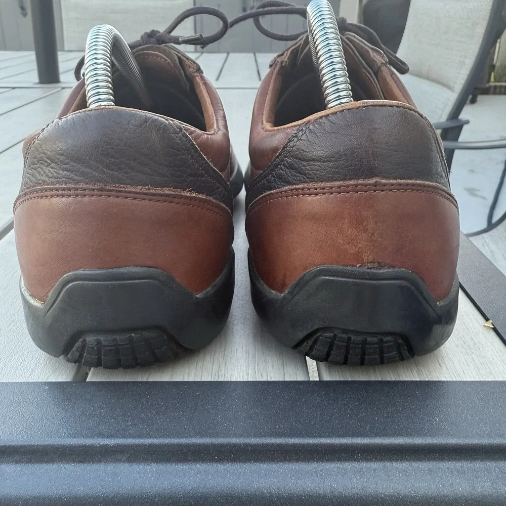 ALLEN EDMONDS 2 Two‎ Tone Oxfords 'Passport' Black/Brown Mens Sz 8.5 D USA $350